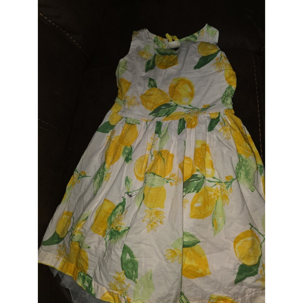 Gymboree dressed‎ up egg hunt spring Easter dress lemons size 8